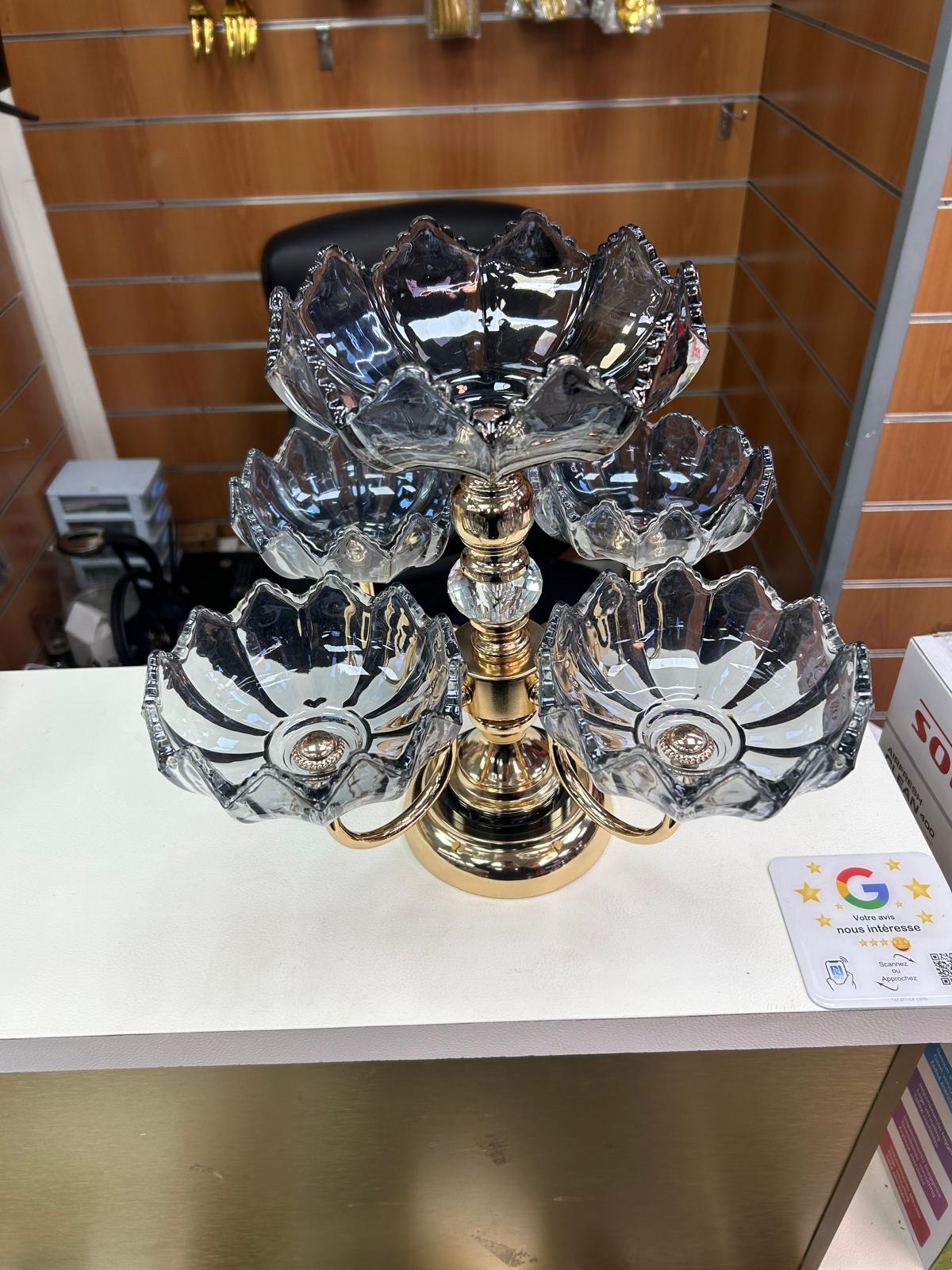 Présentoir Bleu en verre 