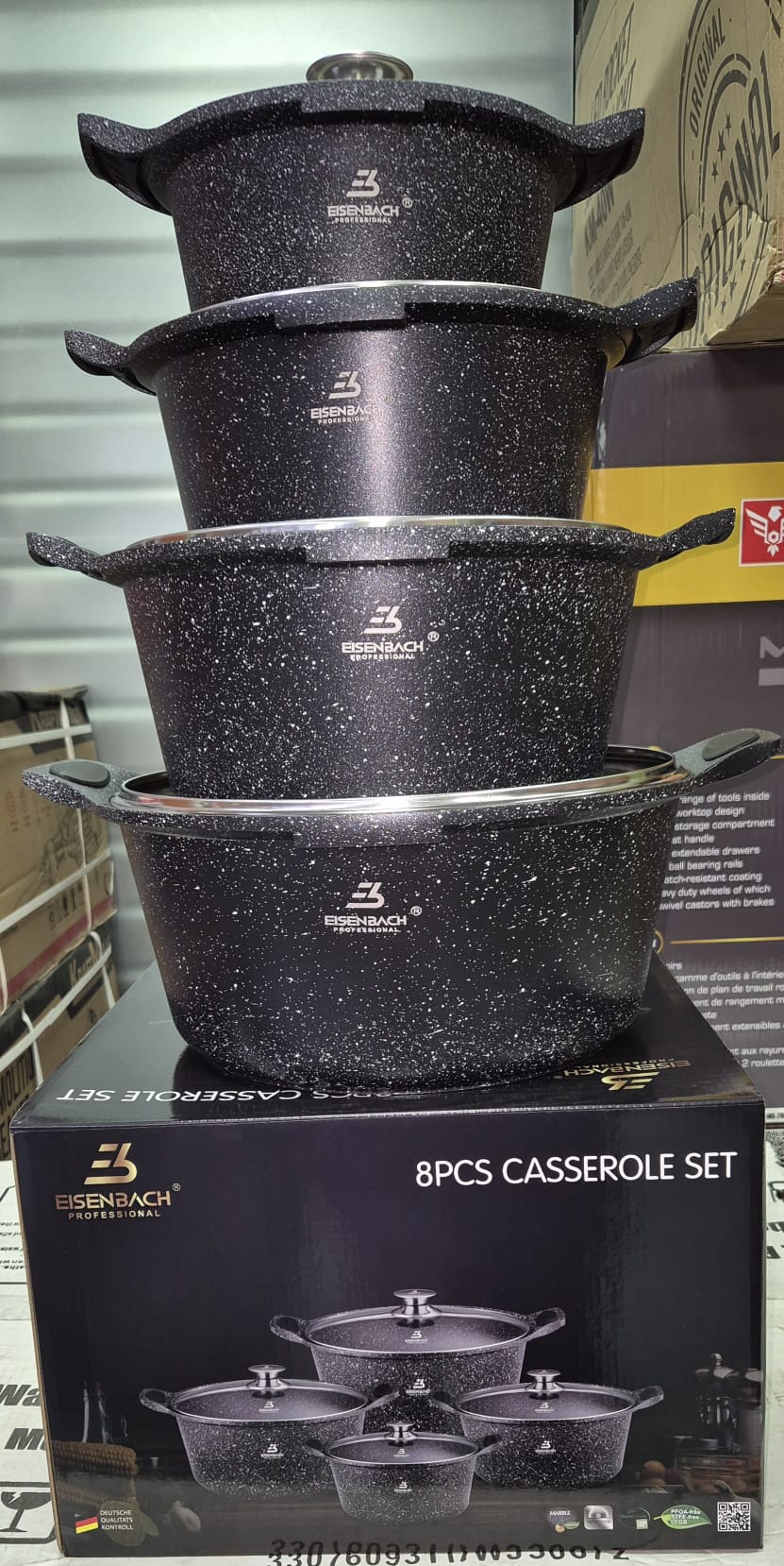 Faitout en pierre 8 pièces 20/24/28/32cm New RB