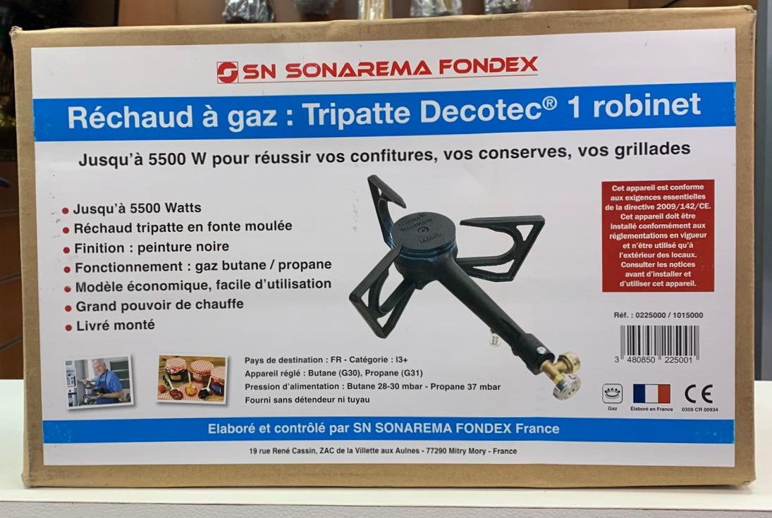 Réchaud à Gaz en fonte 5.5kw SONAREMA FONDEX