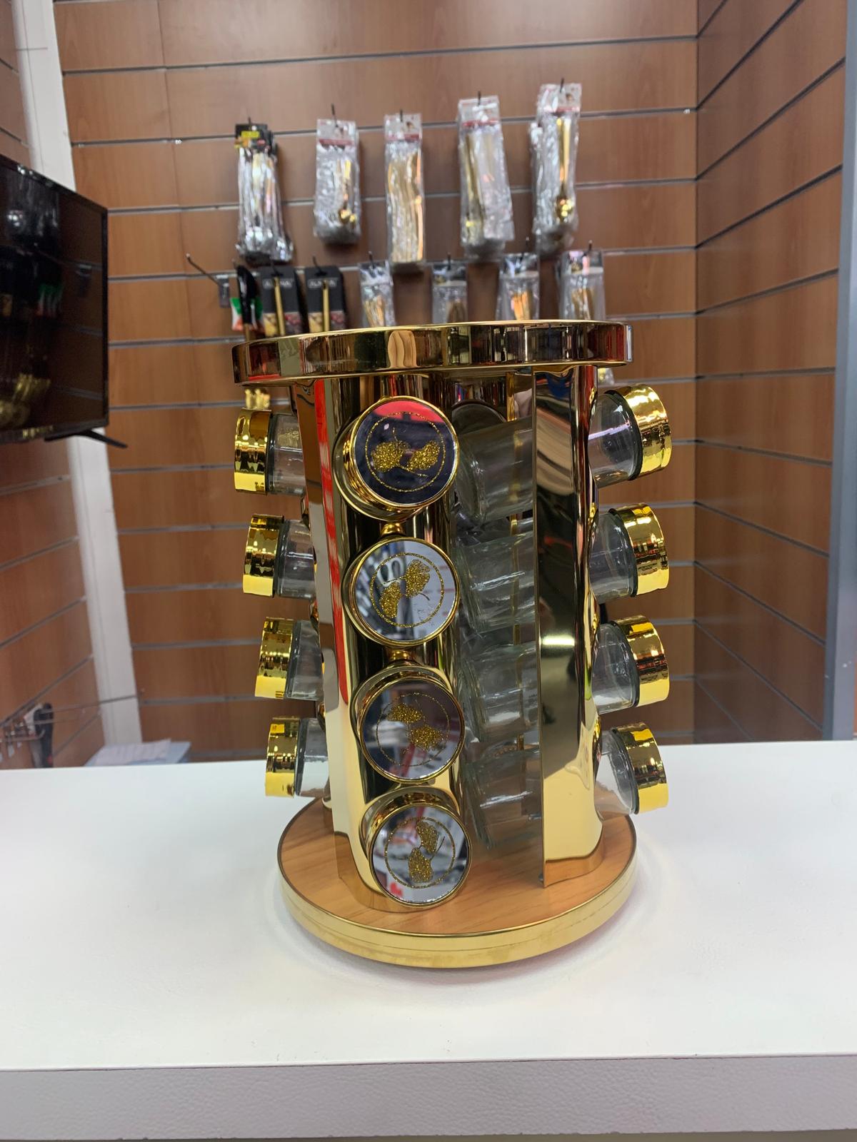 Présentoir 16pcs à épices tournant