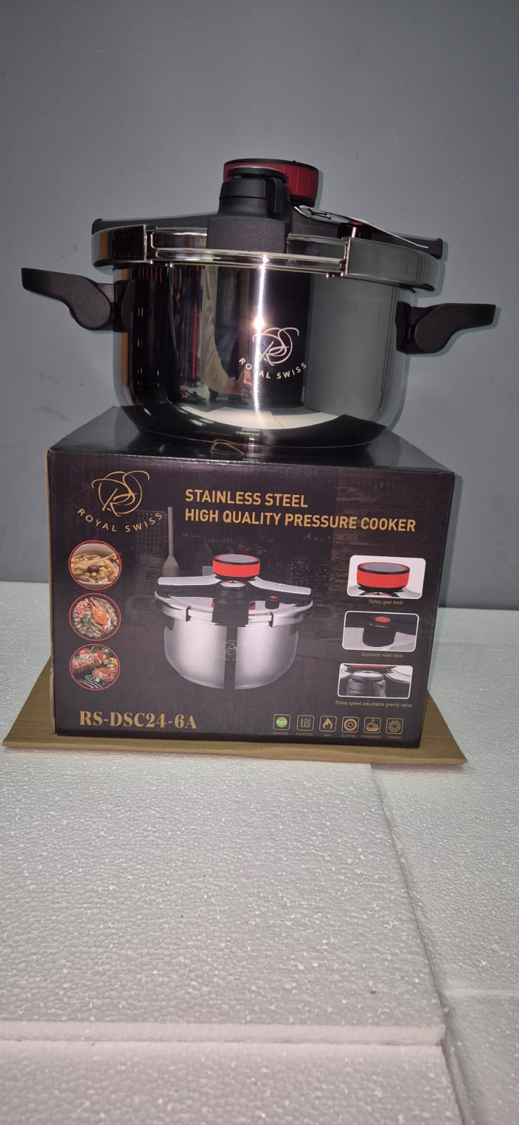 Cocotte-minute clipso inox poignets pliables RS