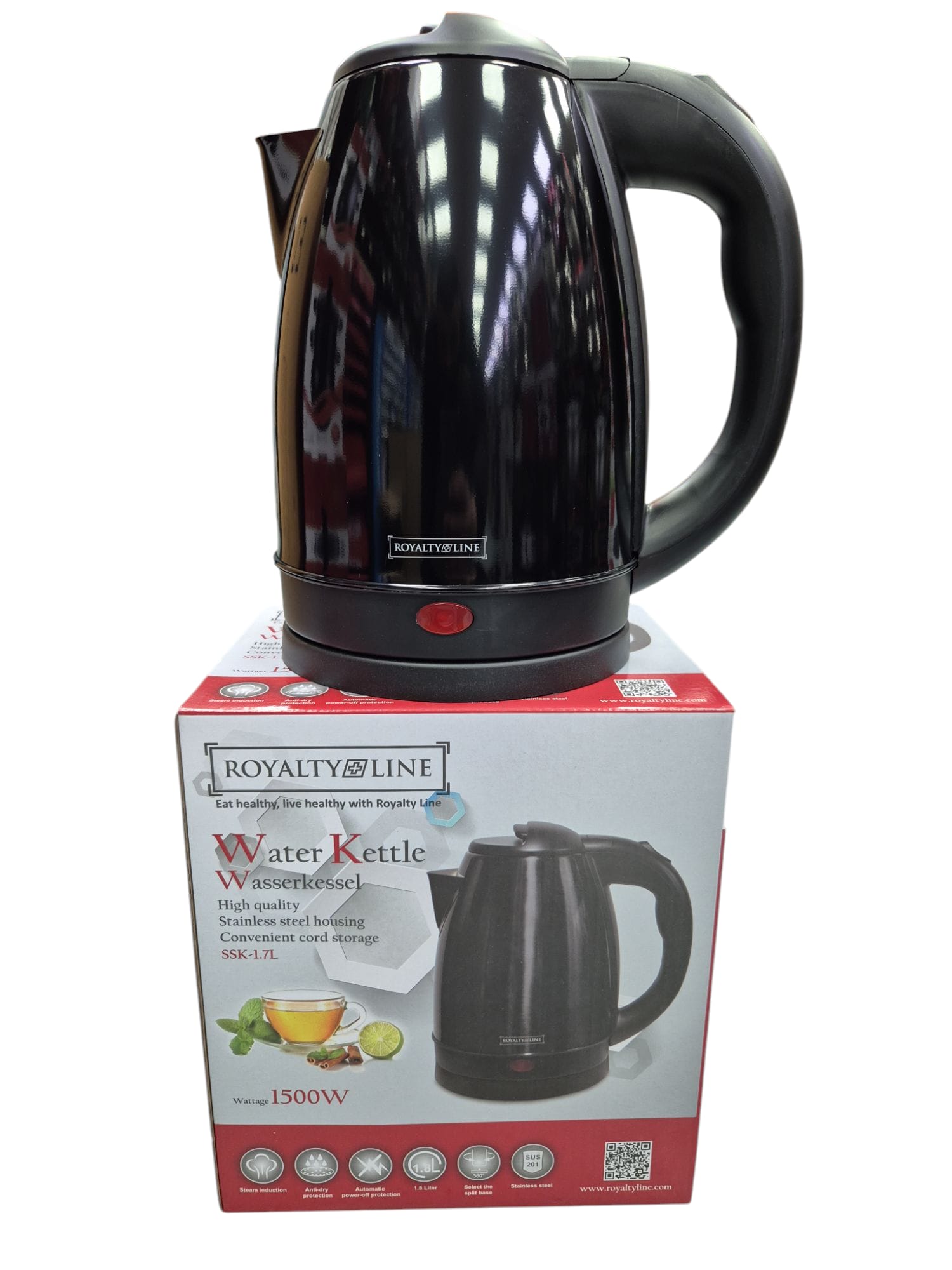 Bouilloire électrique 1.7L 1500W RL