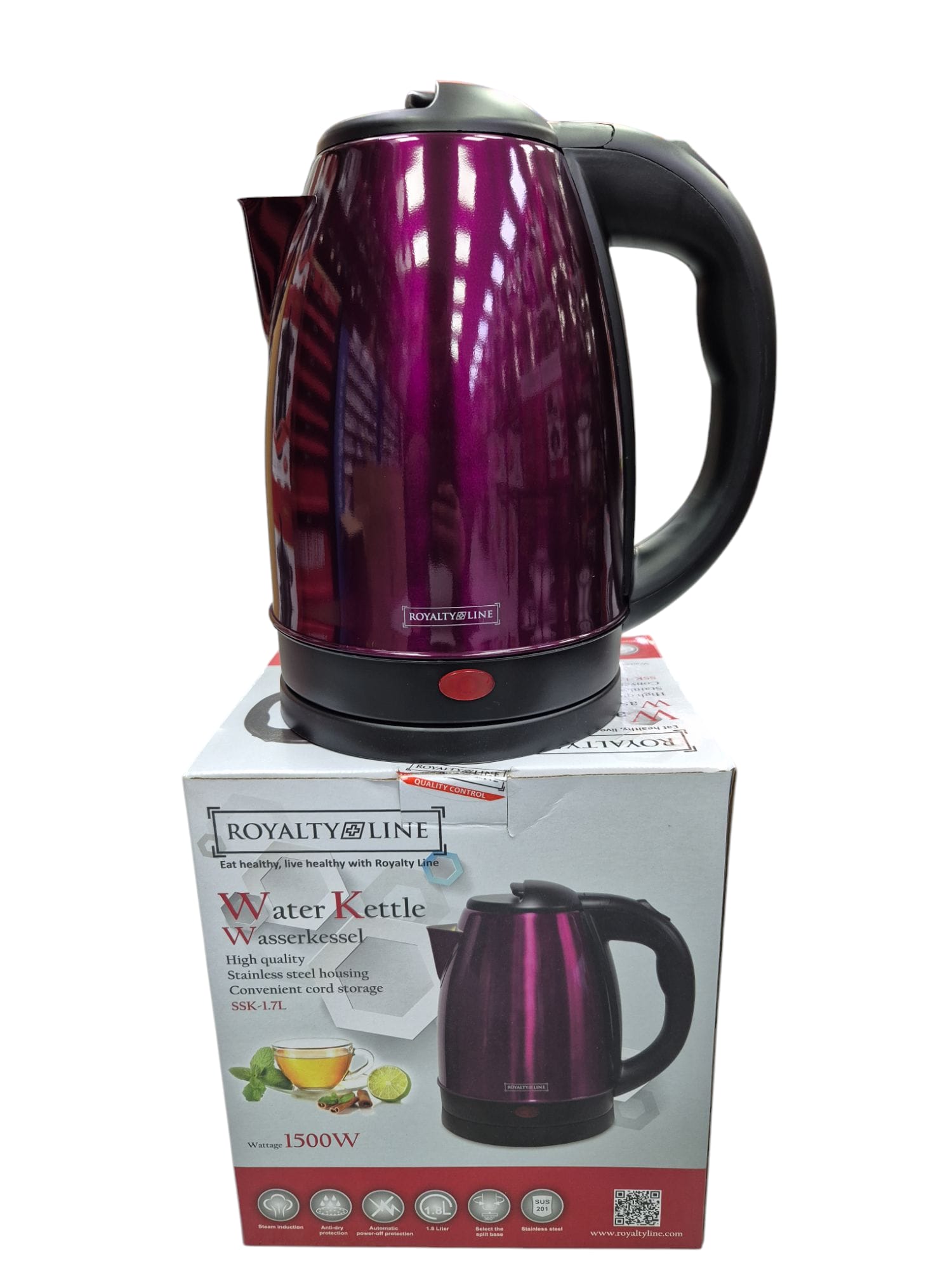 Bouilloire électrique 1.7L 1500W RL