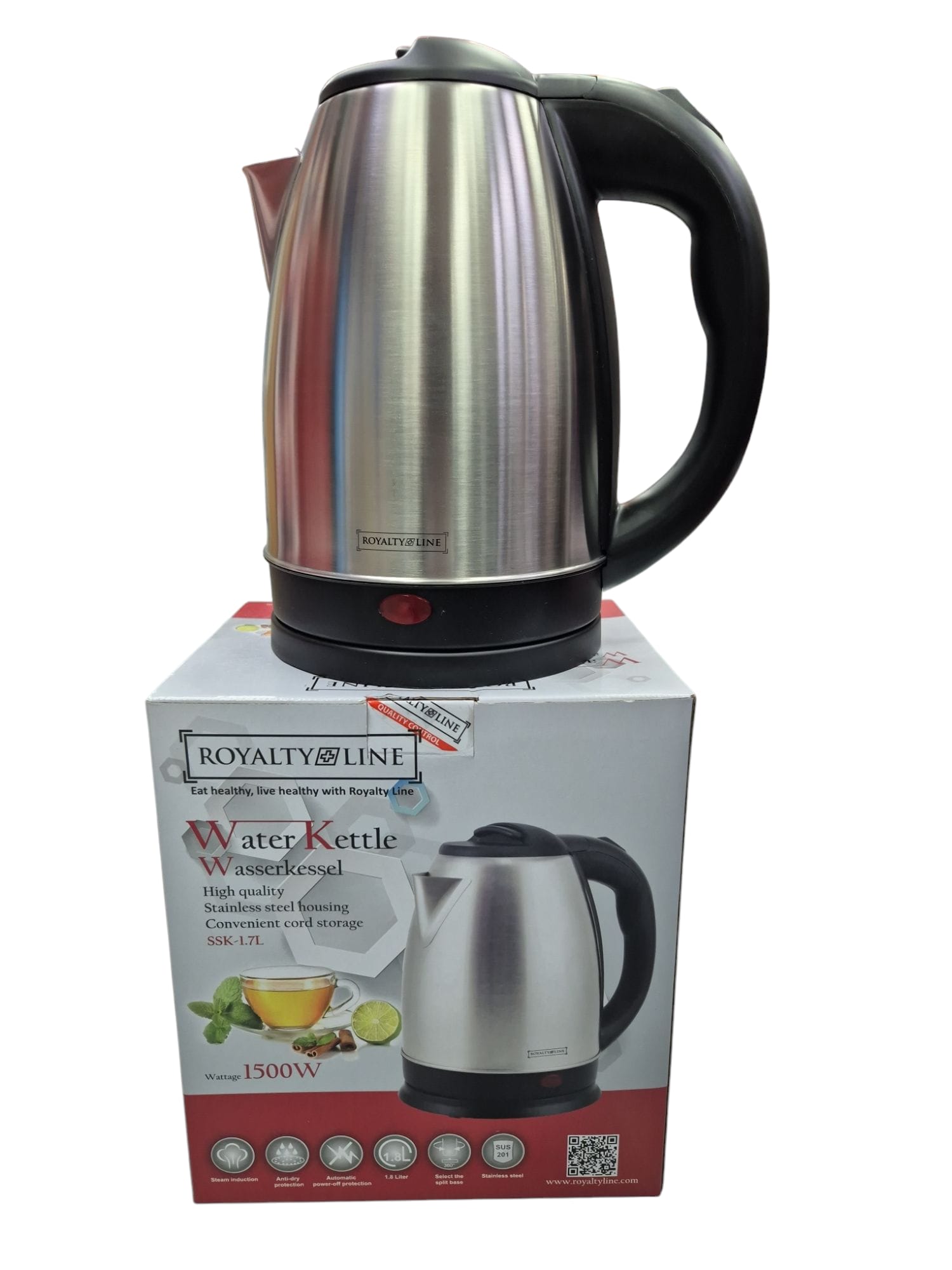 Bouilloire électrique 1.7L 1500W RL