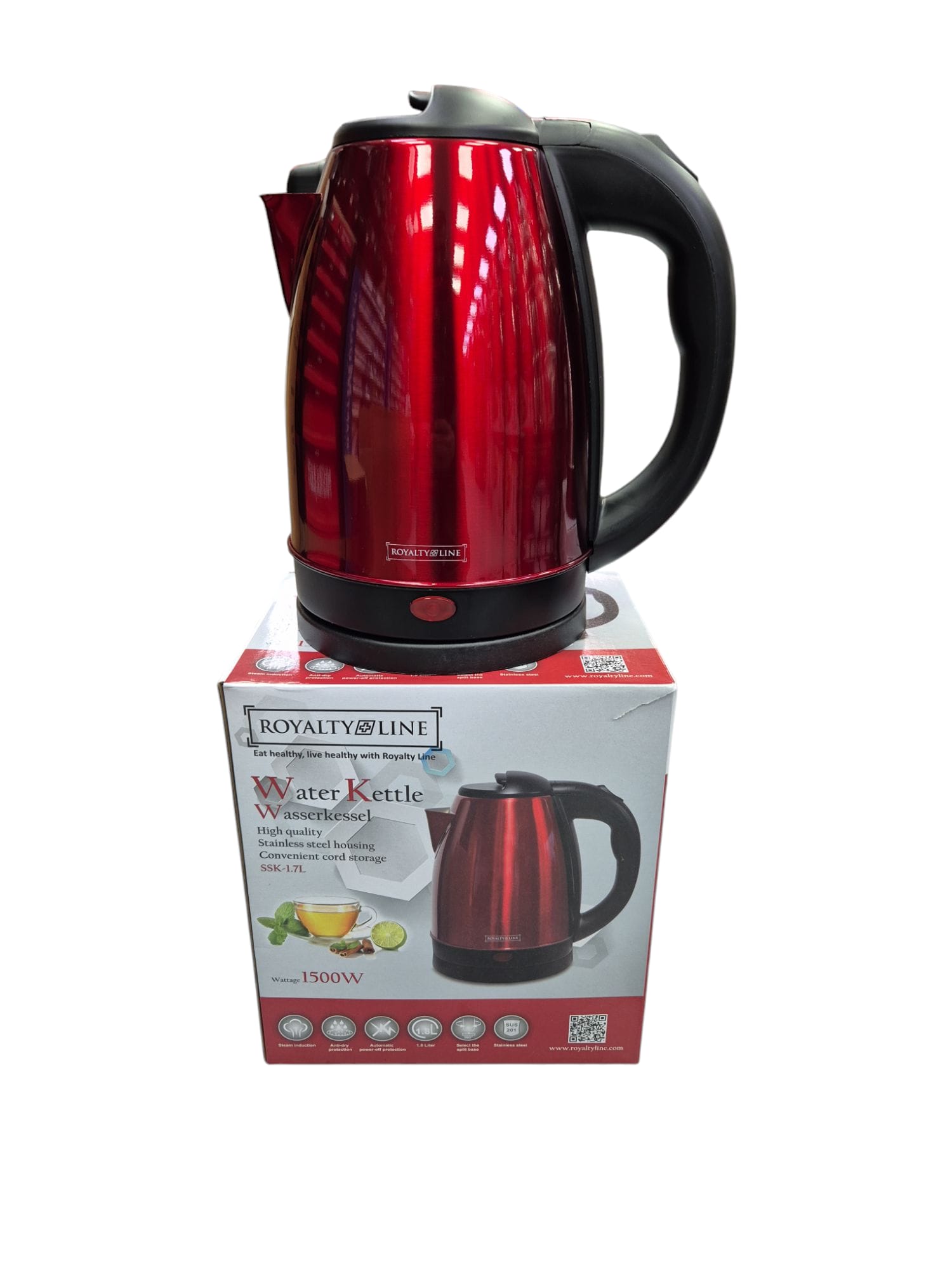 Bouilloire électrique 1.7L 1500W RL