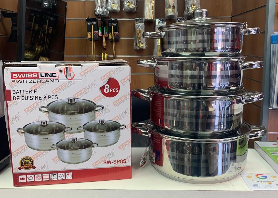 Set de casseroles inox 8 pièces SP8S SL 
