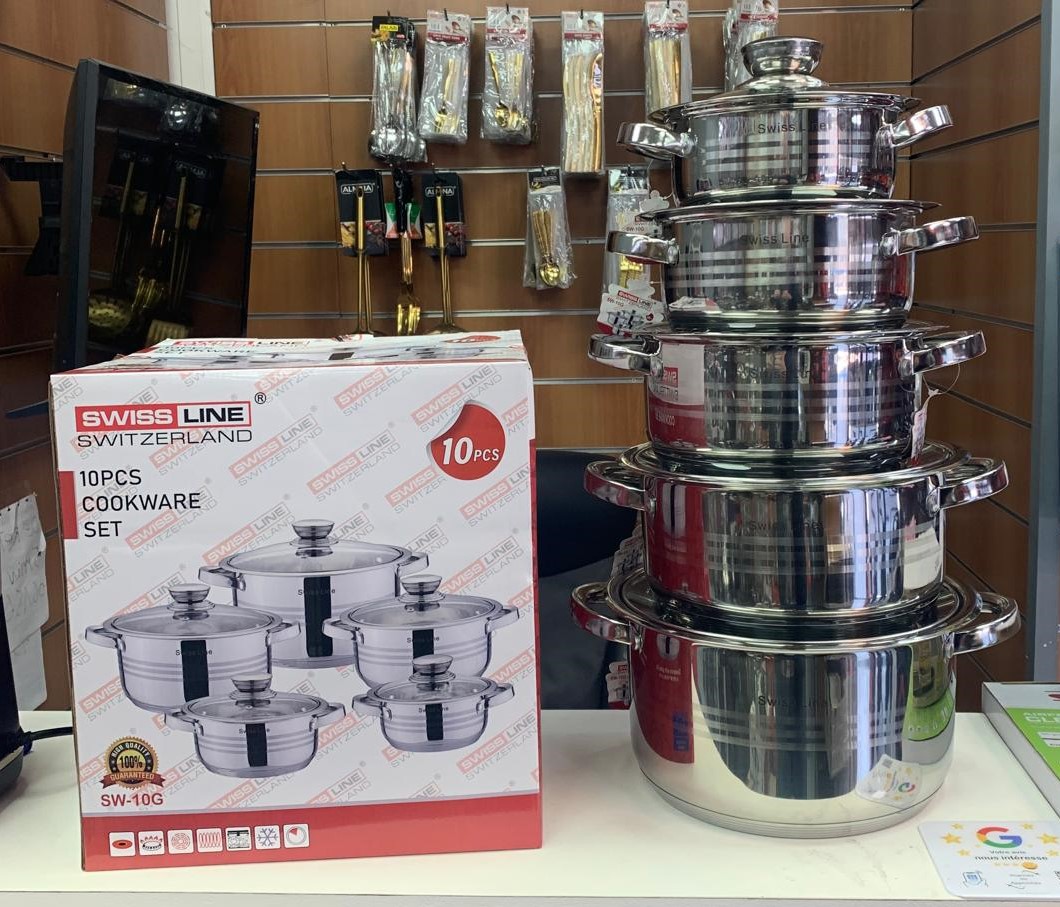 Set de casseroles inox 10 pièces SW10G SL 
