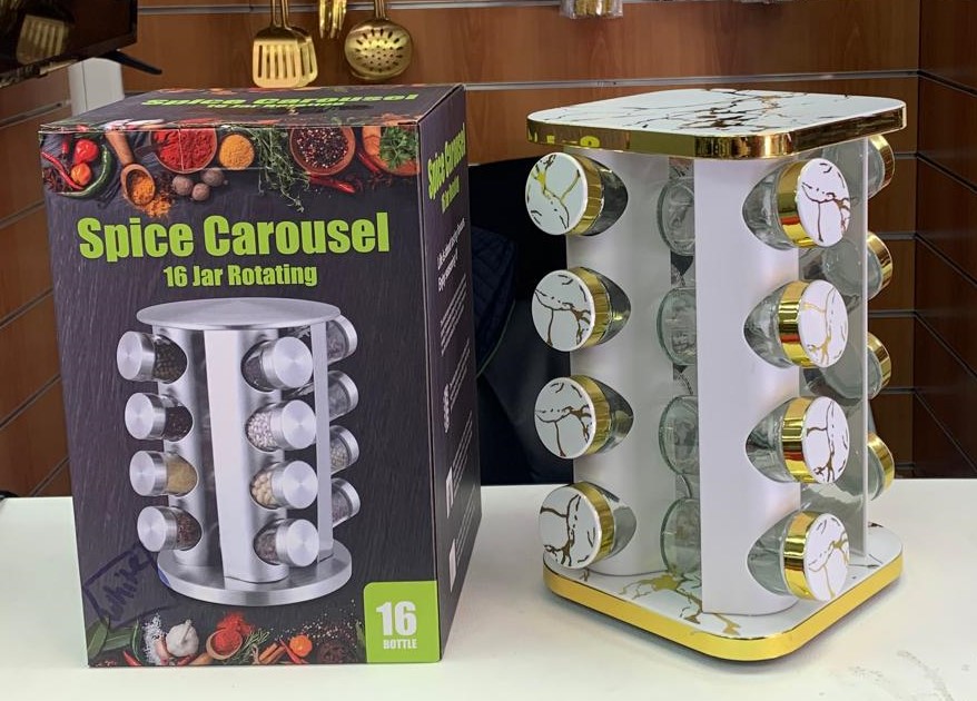 Présentoir 16pcs à épices tournant