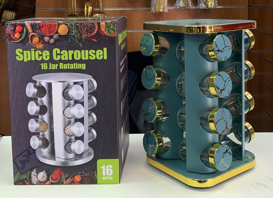 Présentoir 16pcs à épices tournant
