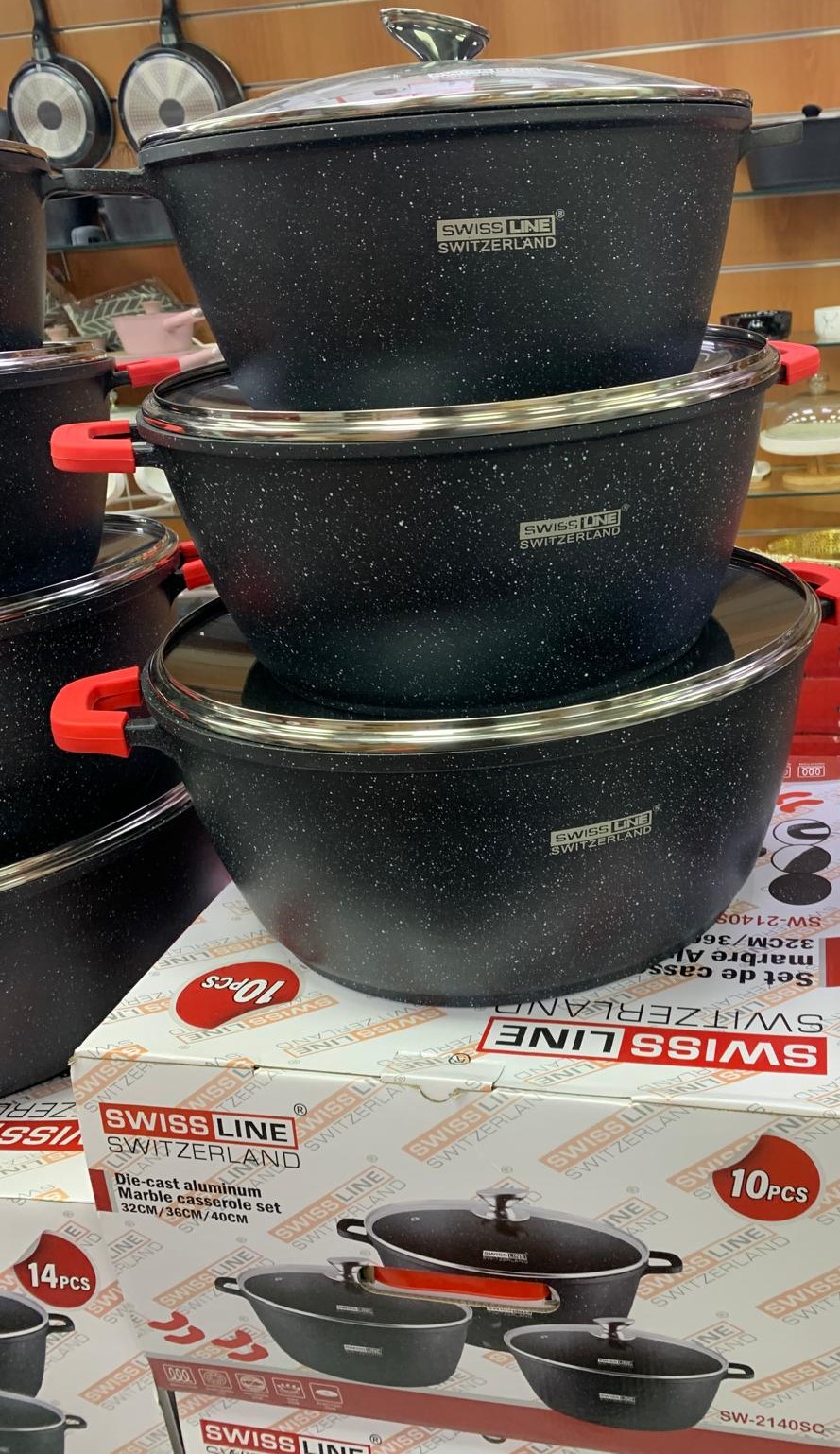 Faitout en pierre 6 pièces 32/36/40cm SL