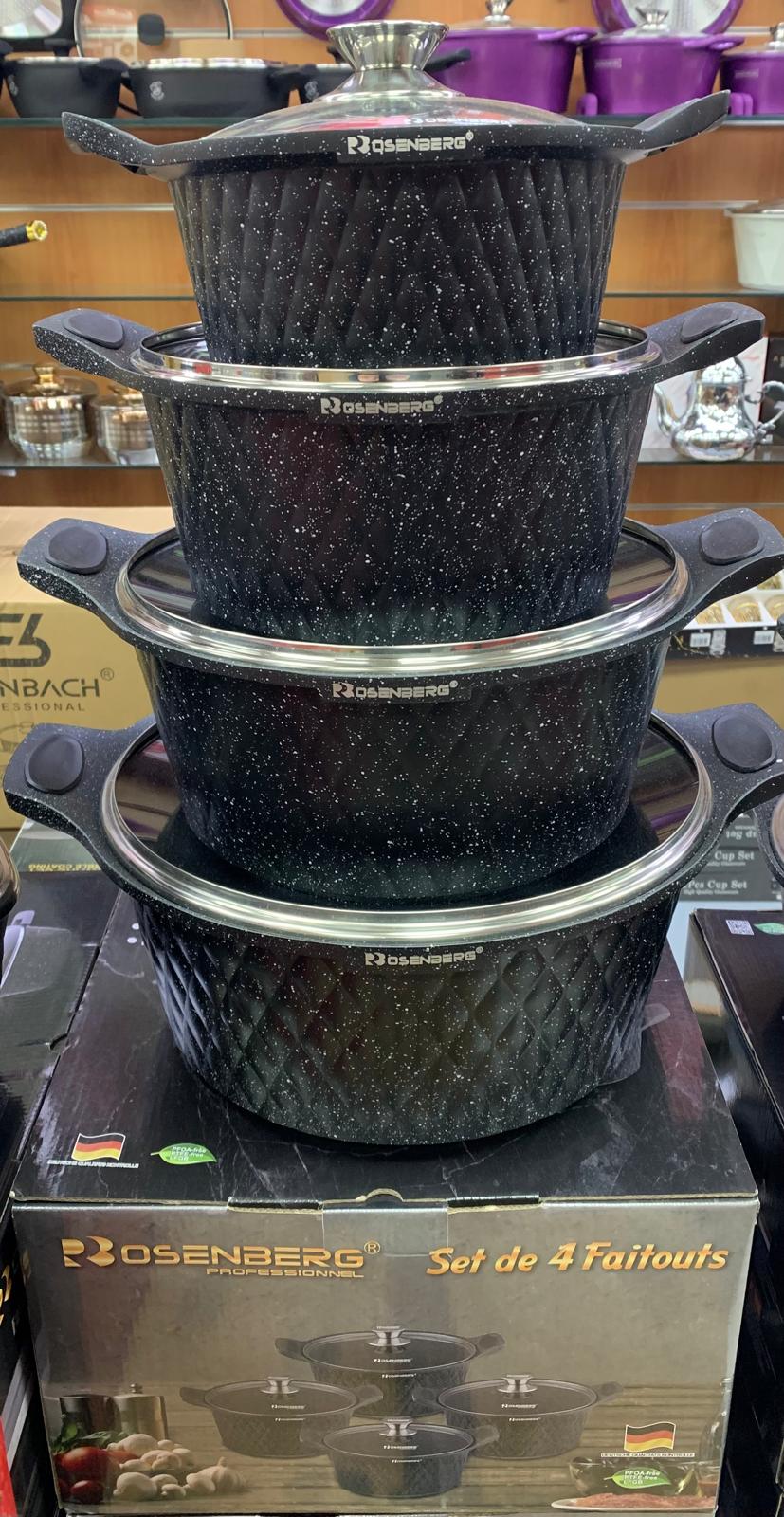 Faitout en pierre Diamond 8 pièces 20/24/28/32cm RB