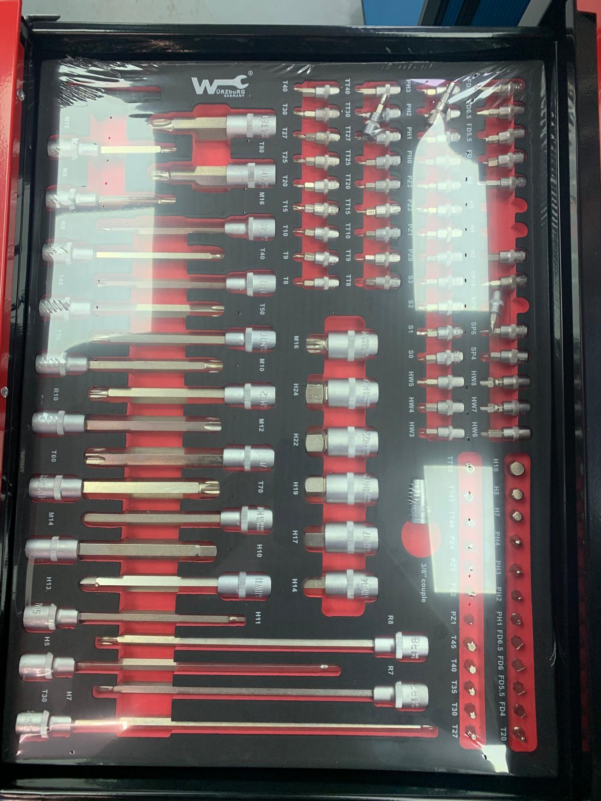 Servante d'atelier Rouge 6/7 tiroirs WURZBURG