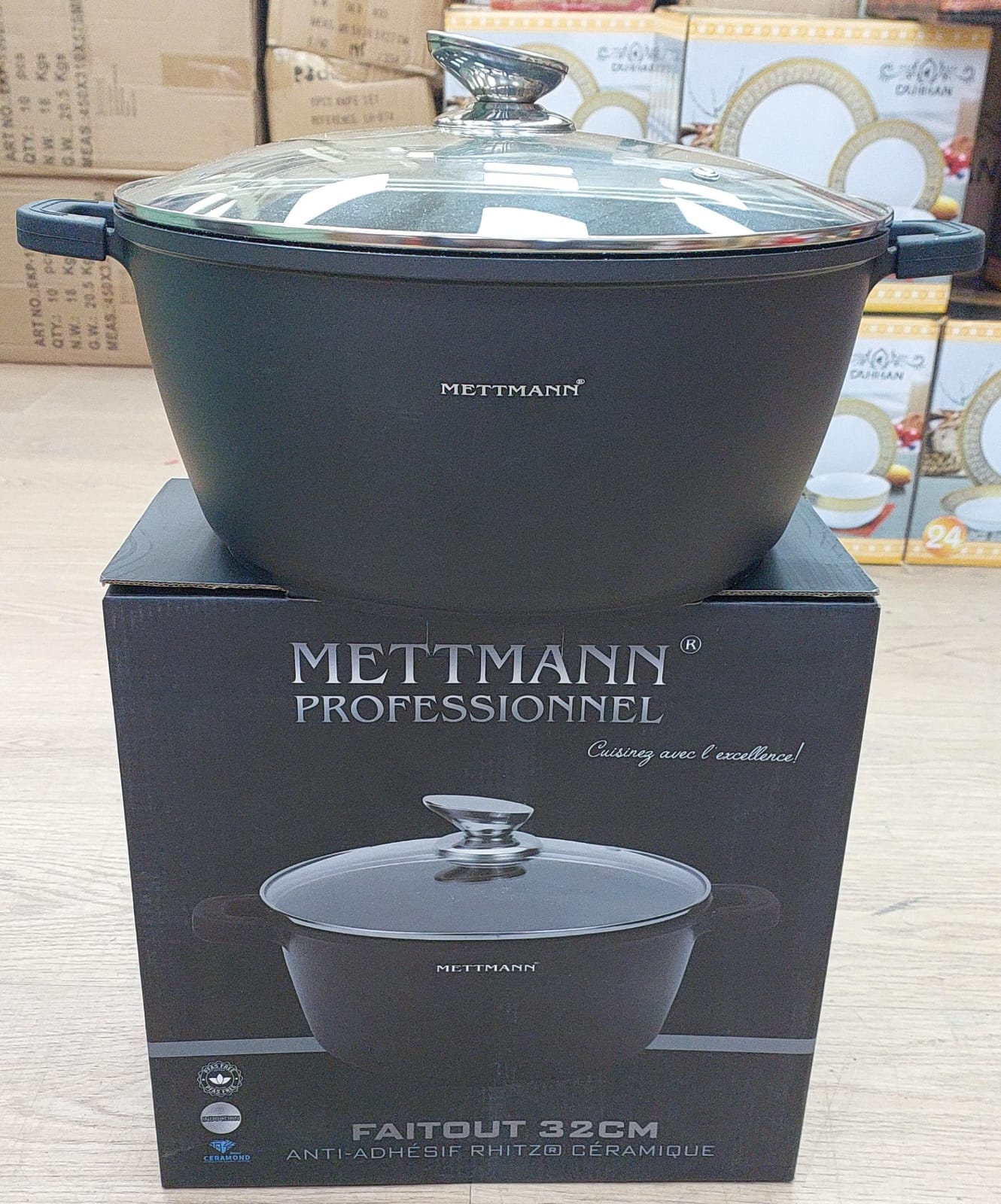 Faitout revêtement céramique + Couvercle de 20cm à 44cm MT