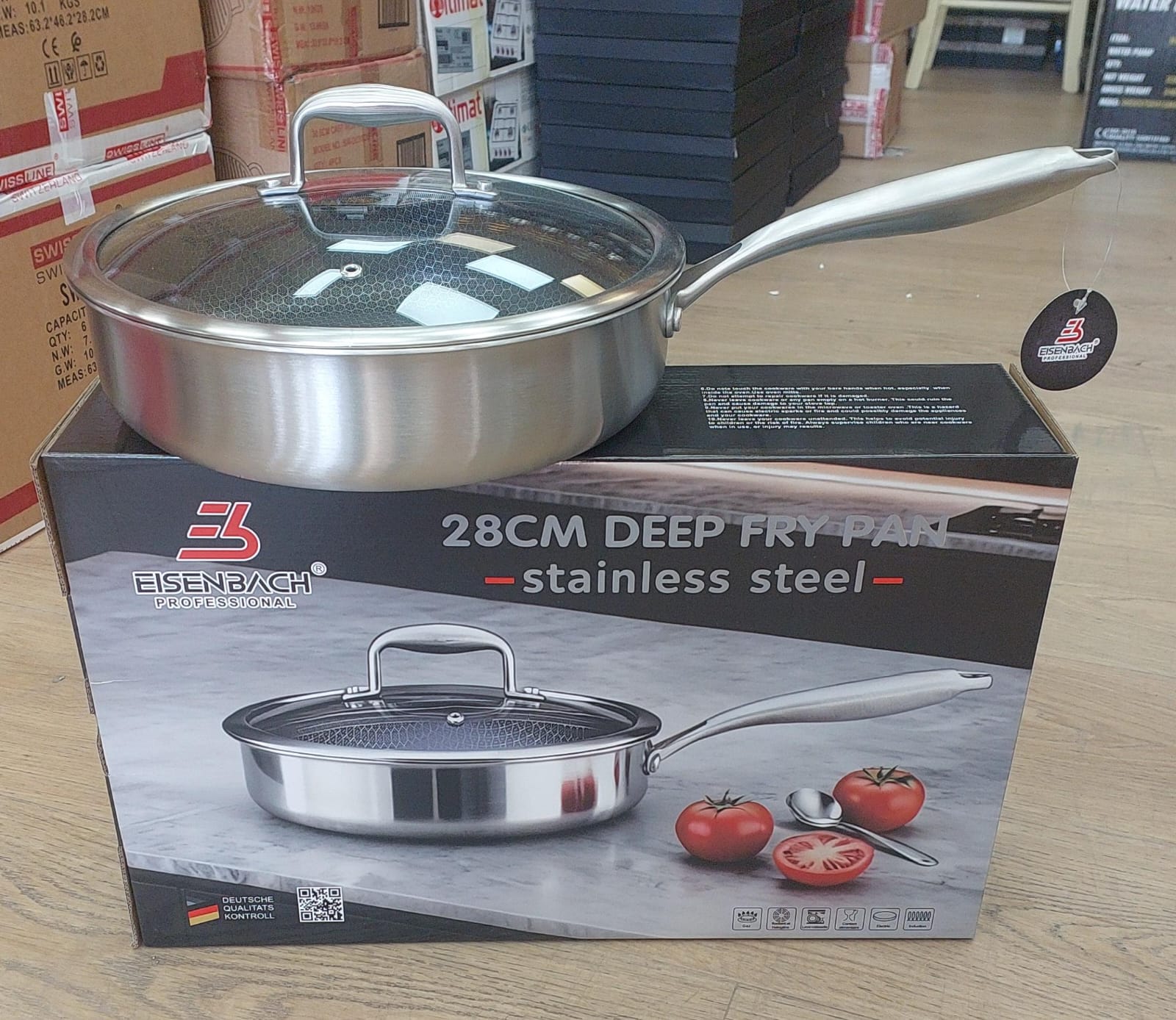 Sauteuse inox Nid d'abeille 26cm et 28cm