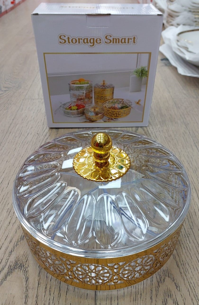 Bol + couvercle plastique 5 compartiments 2 modèles DH