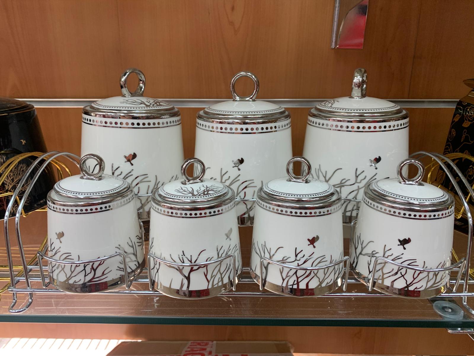 Pot à épices rond 7pcs + présentoir DH