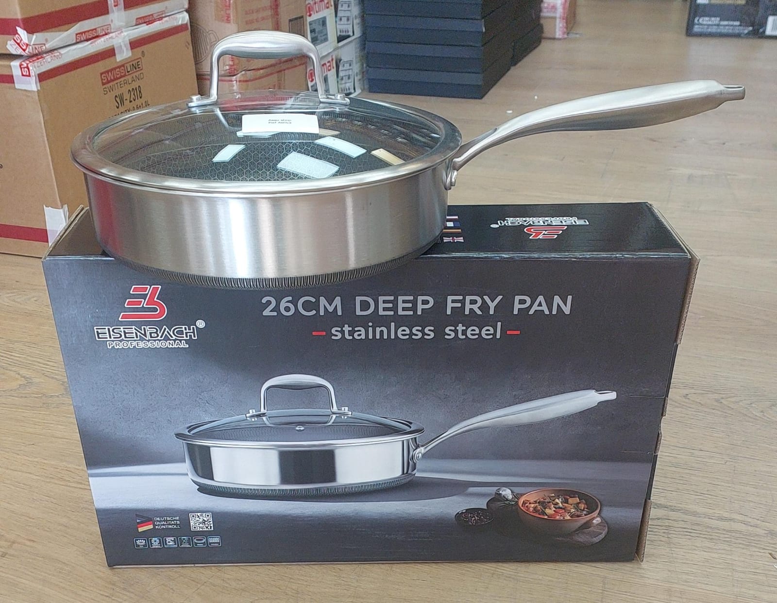 Sauteuse inox Nid d'abeille 26cm et 28cm