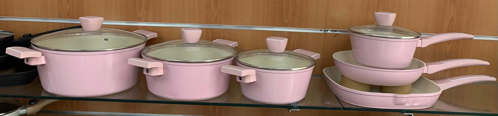 Batterie de cuisine 10 pièces Rose RS