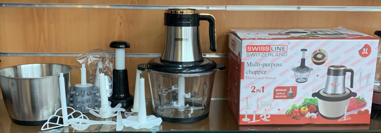 Hachoir 3L bac verre + bac inox SL