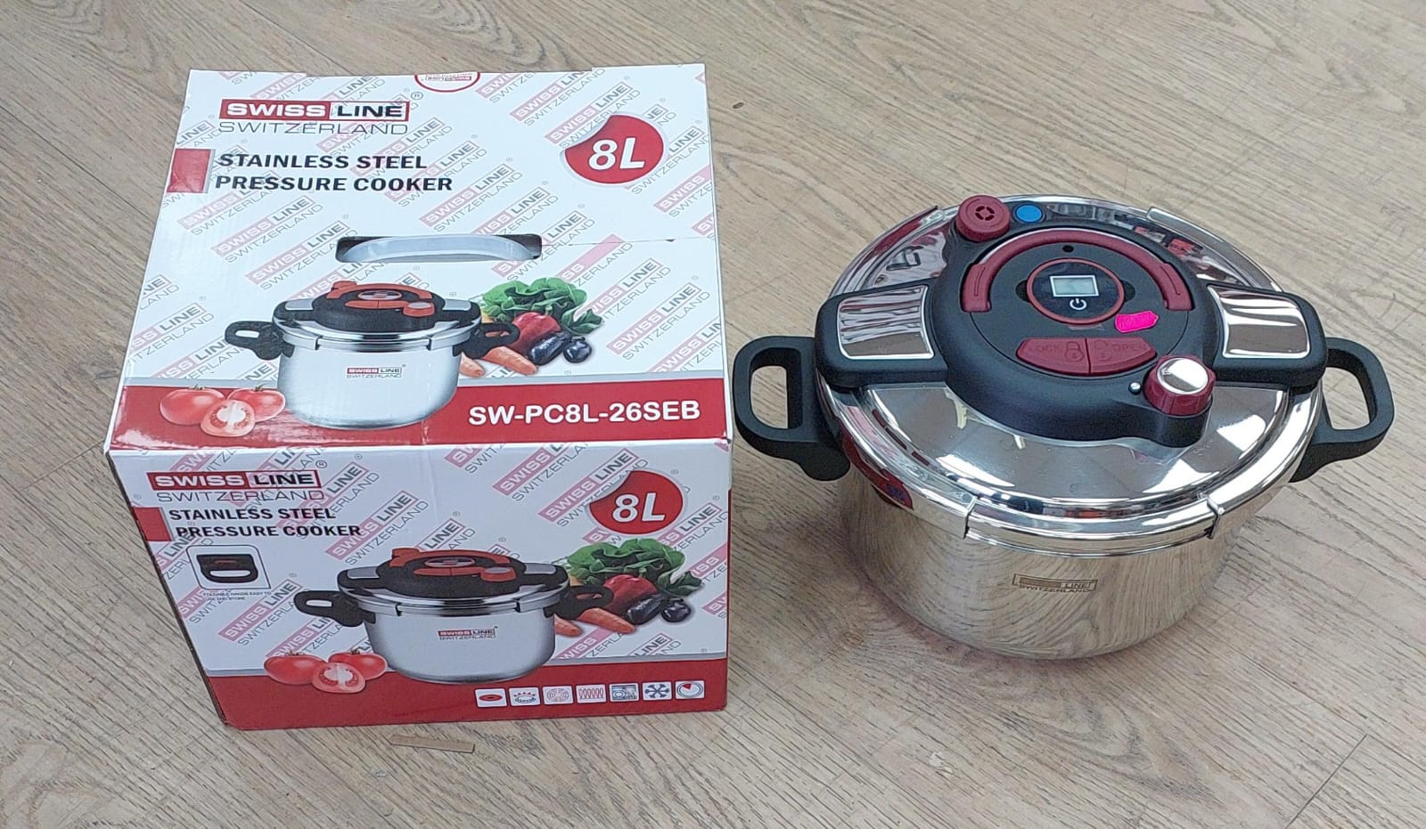 Cocotte-minute inox 4L/6L/8L ouverture/fermeture bouton poignets amovibles SL