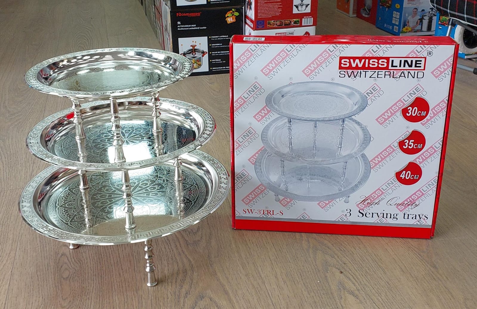 Plateaux à pied par 3 30/35/40cm SL