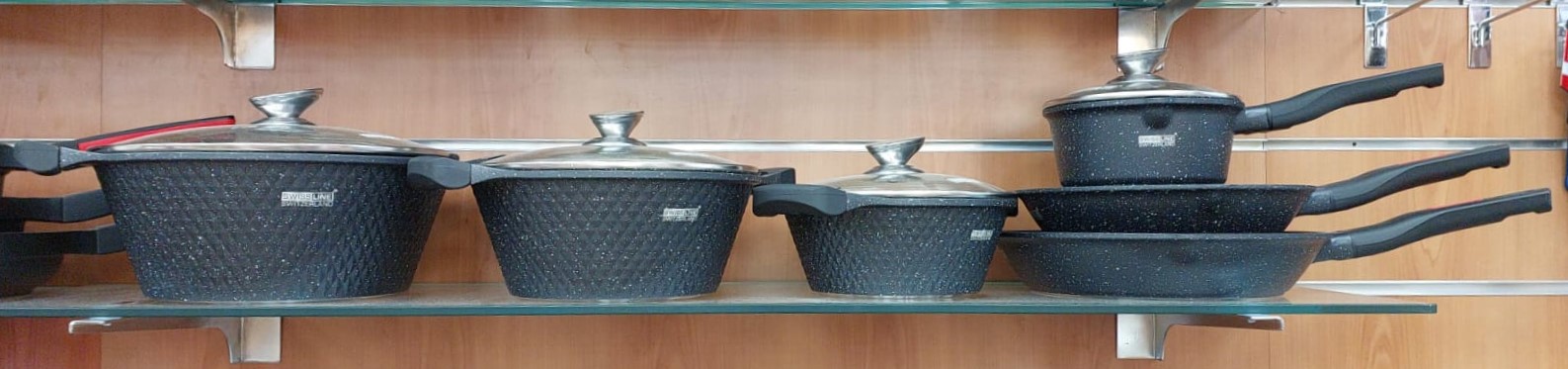 Batterie de cuisine 10 pièces Noir SL