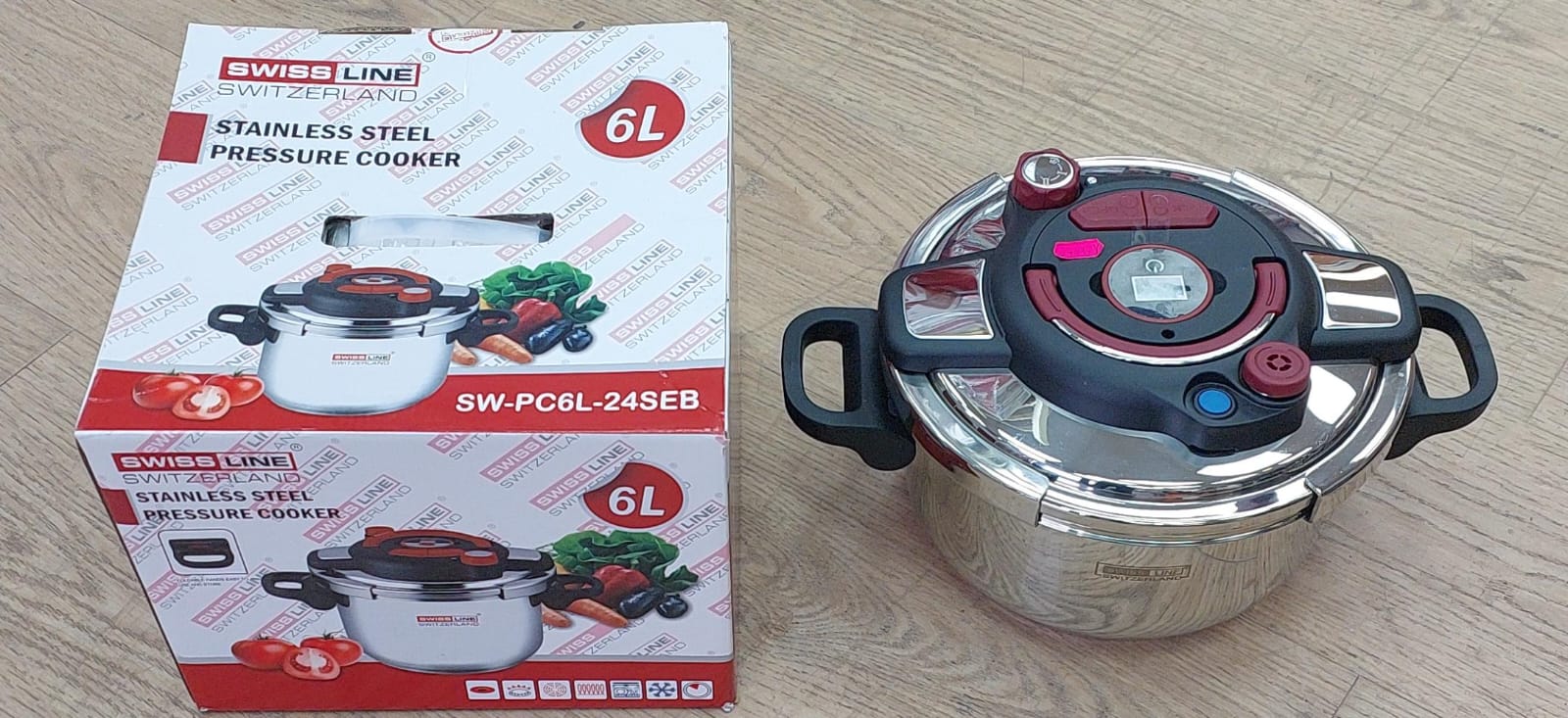 Cocotte-minute inox 4L/6L/8L ouverture/fermeture bouton poignets amovibles SL