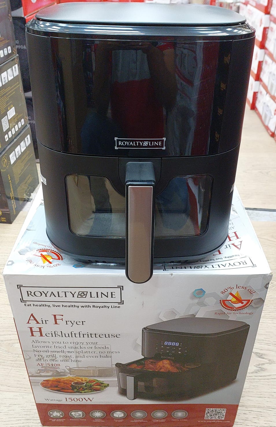 Air Fryer vitré 6.5L 1500W ROYALTY LINE