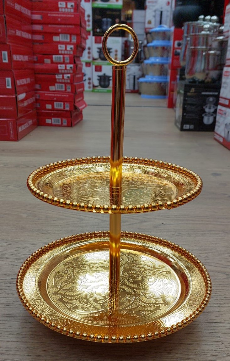 Présentoir 2 étages Doré DH