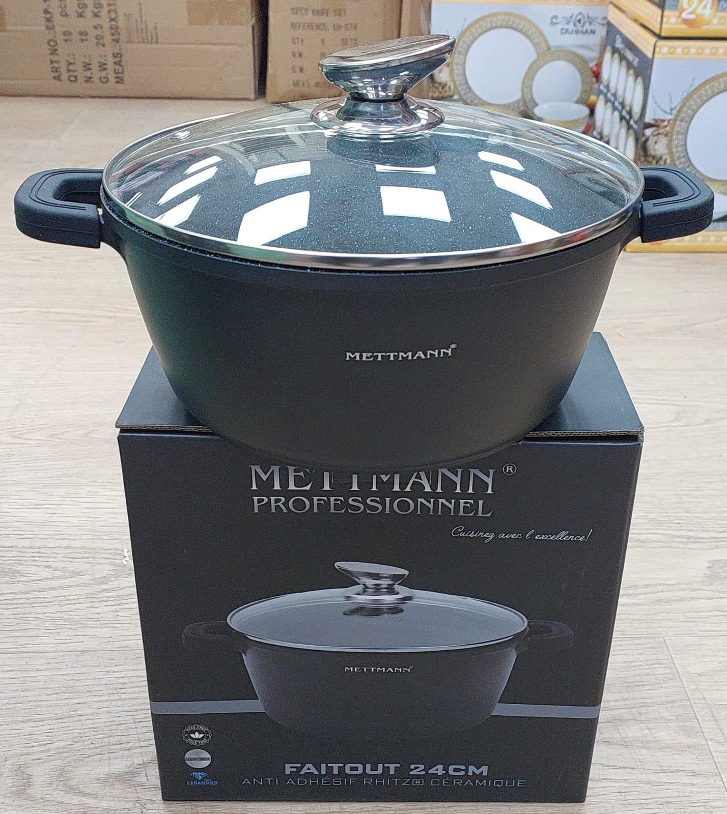 Faitout revêtement céramique + Couvercle de 20cm à 44cm MT