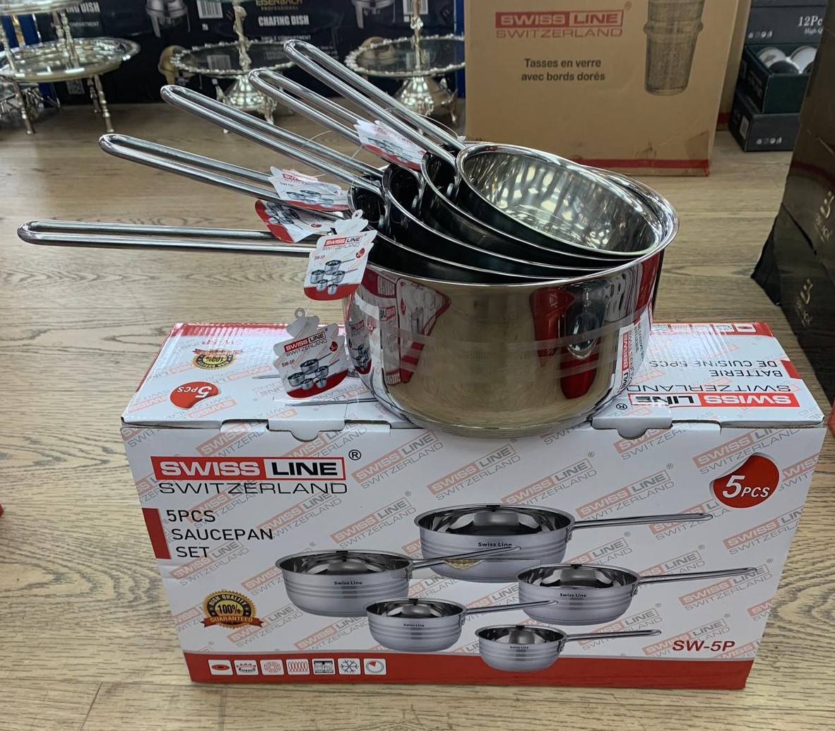 Casseroles inox 5 pièces 12/14/16/18/20cm SL