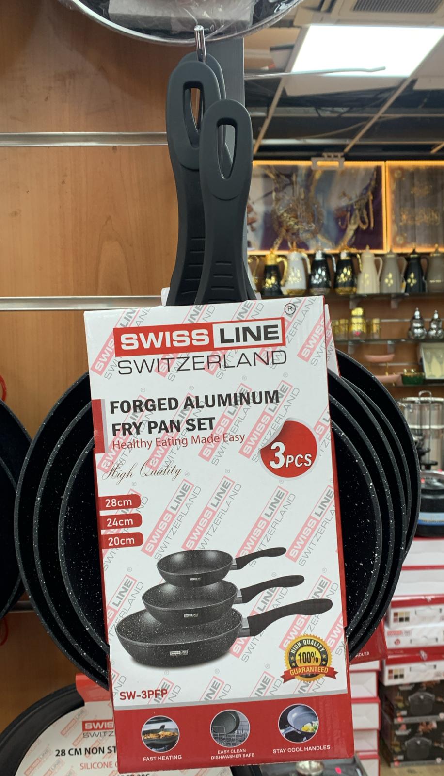 Poêle 3 pièces 20/24/28cm Noir SL