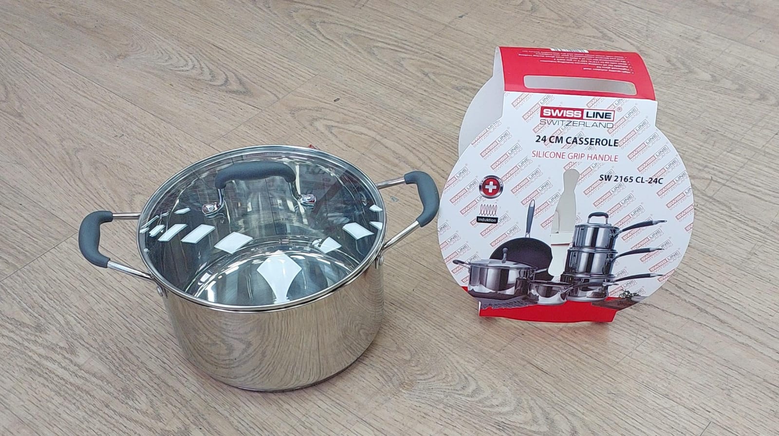 Marmite inox 24cm poignée silicone SL