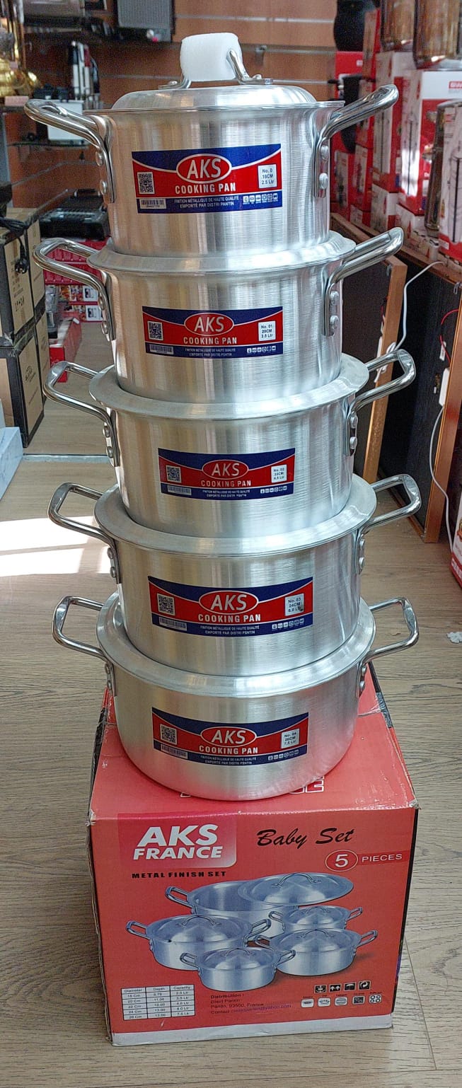 Faitout en Aluminium10 pièces 2.5/3.5/4.5/6/7.5L Baby Set tout feux sauf Induction AK