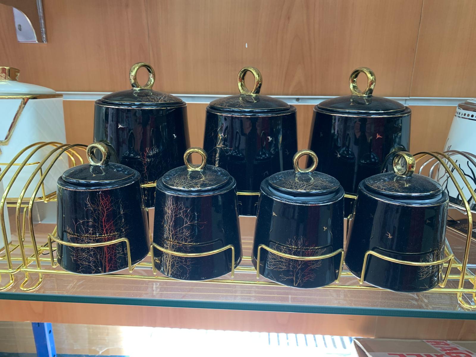 Pot à épices rond 7pcs + présentoir DH