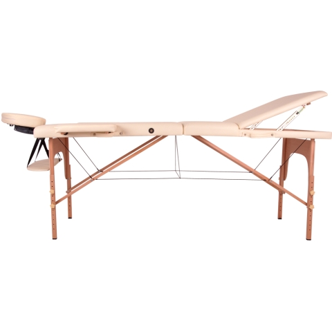 Mobilus medinis masažo stalas 3 dalių inSPORTline Japane (Cream yellow)
