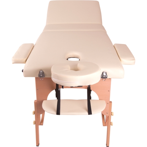 Mobilus medinis masažo stalas 3 dalių inSPORTline Japane (Cream yellow)