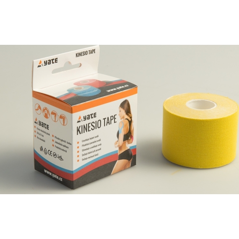 Kineziologinis teipas Yate geltonas, (5x500cm)