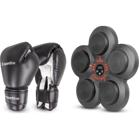 Sieninis elektroninis smūgiavimo taikinys inSPORTline Smartpunch + bokso pirštinės inSPORTline Metrojack