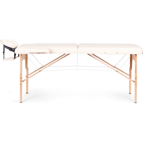 Medinis masažo ir reabilitacijos stalas, 2 segmentų, sulankstomas į lagaminą + krepšį ModernHome