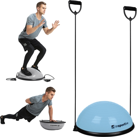 Balansinė pusiausvyros platforma su gumomis inSPORTline Dome UNI (Light Blue)