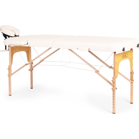 Medinis masažo ir reabilitacijos stalas, 2 segmentų, sulankstomas į lagaminą + krepšį ModernHome