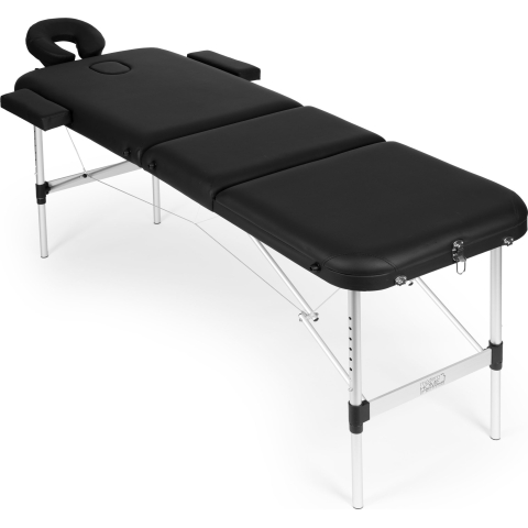 Aliuminio masažo ir reabilitacijos stalas, 3 segmentų, sulankstomas į lagaminą + "ModernHome" krepšys
