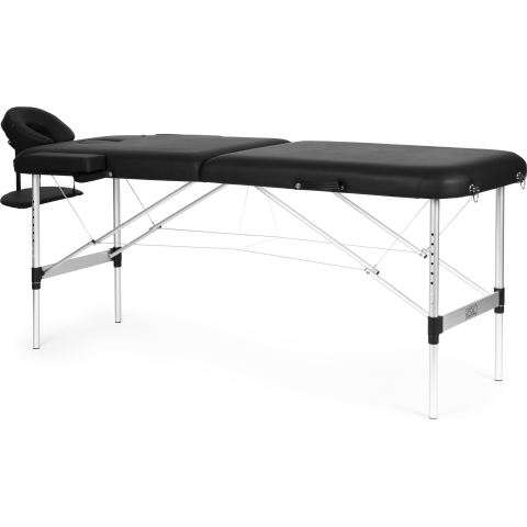 Aliumininis masažo ir reabilitacijos stalas 2 segmentų sulankstomas dėklas + krepšys ModernHome