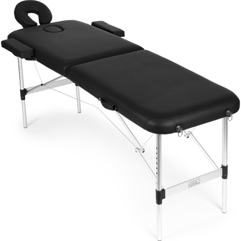 Aliumininis masažo ir reabilitacijos stalas 2 segmentų sulankstomas dėklas + krepšys ModernHome
