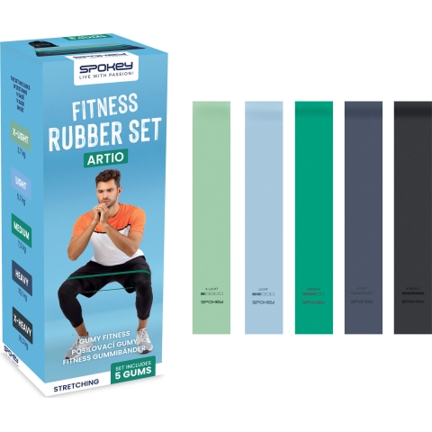 Treniruoklių rinkinys (5 vnt.) su skirtingo lygio pasipriešinimu Spokey ARTIO