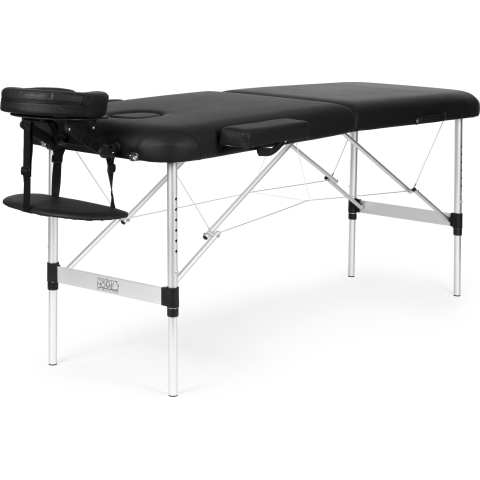 Aliumininis masažo ir reabilitacijos stalas 2 segmentų sulankstomas dėklas + krepšys ModernHome
