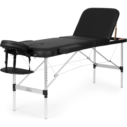 Aliuminio masažo ir reabilitacijos stalas, 3 segmentų, sulankstomas į lagaminą + "ModernHome" krepšys