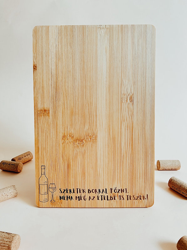 Gravírozott bambusz vágódeszka