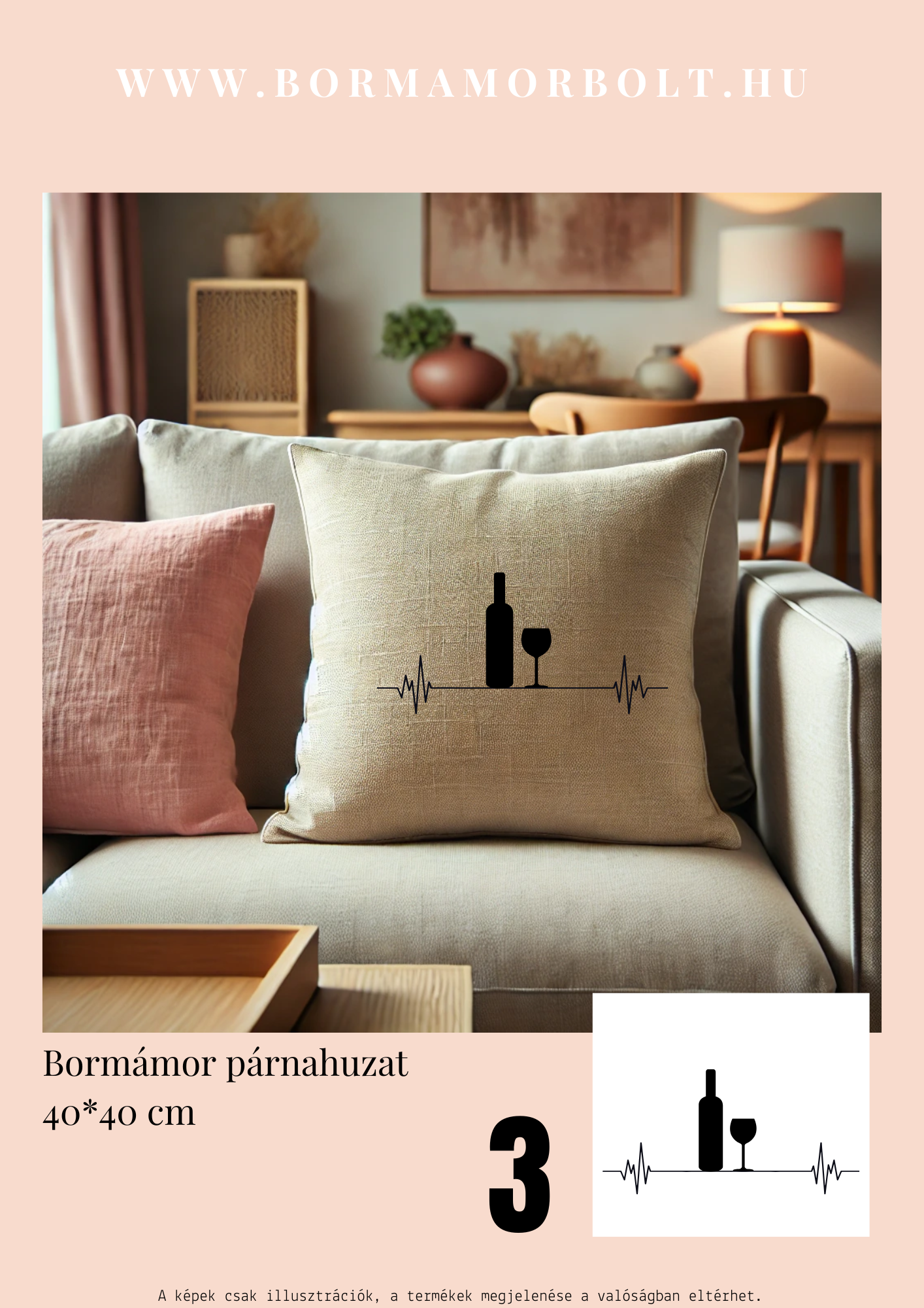 Bormámor párnahuzat